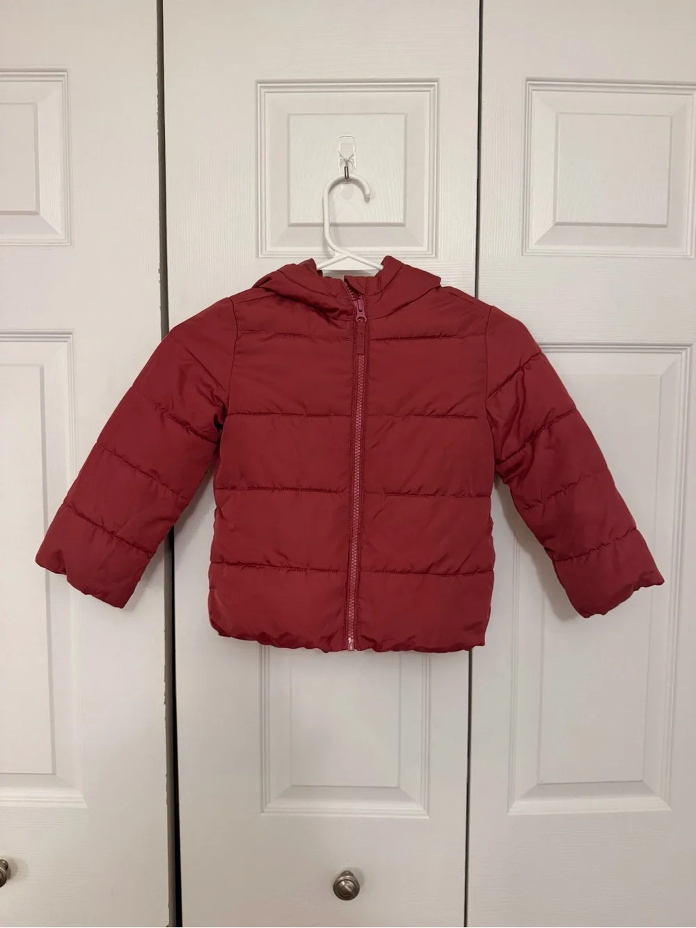 The Children's Place Red Hooded Quilted Puffer Jacket